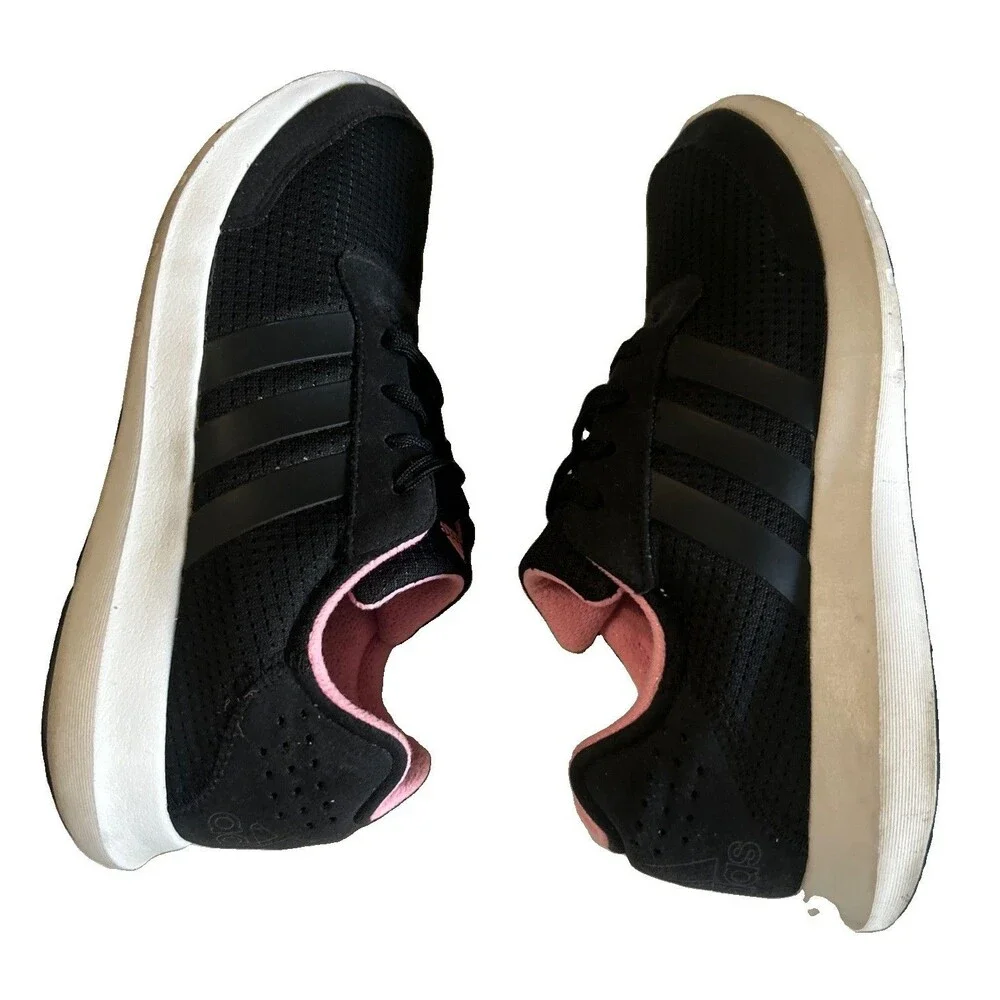 Adidas Element Refresh Supercloud Womens Sz 9 Black Pink Running Sneaker AF6474